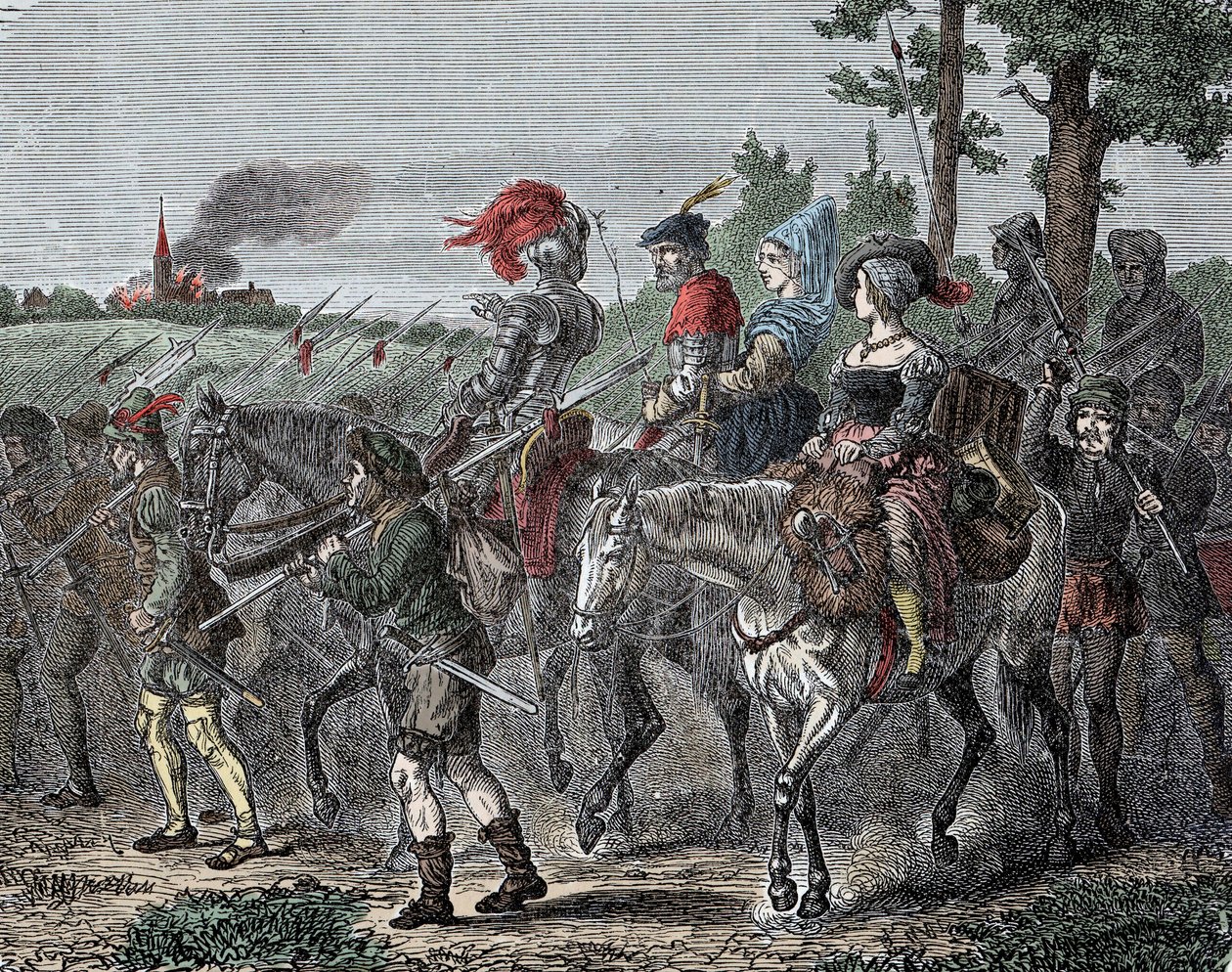 A parasztok felemelkedése – a német parasztok háborúja (1524-1526) (vagy a hétköznapi ember feltámadása): vallási felkelések (protestáns reform), gazdasági és társadalmi Németországban, Svájcban és Elzász Lotaringiában alkotó: Unknown artist