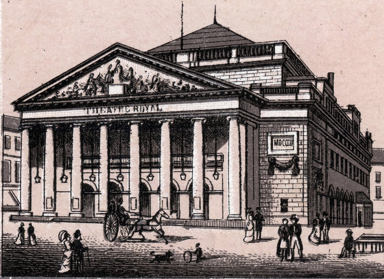 A brüsszeli Királyi Színház Belgiumban a „A világ 168 nézetet illusztrál” című filmben, dátum nélkül (XIX. század vége) alkotó: Unknown artist