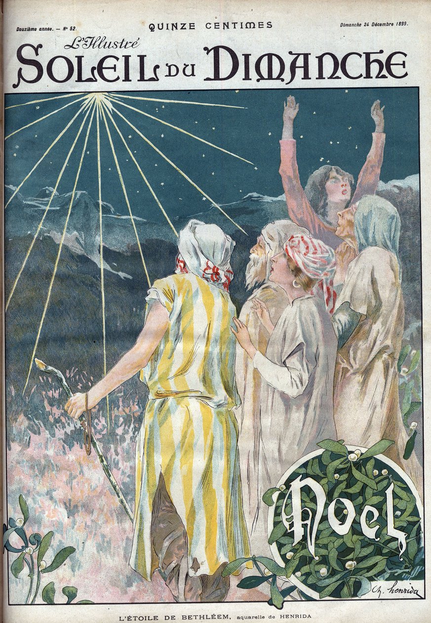 A betlehemi csillag. Metszet a „Nap-vasárnap”-ban, december 26 alkotó: Unknown artist