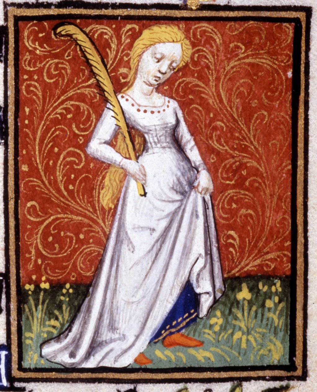 A Szűz. Miniatűr horoszkóp. 15. századi kézirat. Bibl. Trivulziana, Milánó. alkotó: Unknown artist