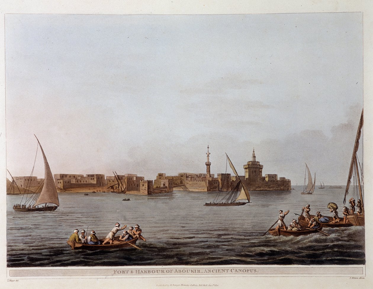 Aboukir falai és kikötője (korábbi lombkorona) – „” Kilátás Egyiptomban, Palesztinában és az Oszmán Birodalom más részein”” alkotó: Unknown artist