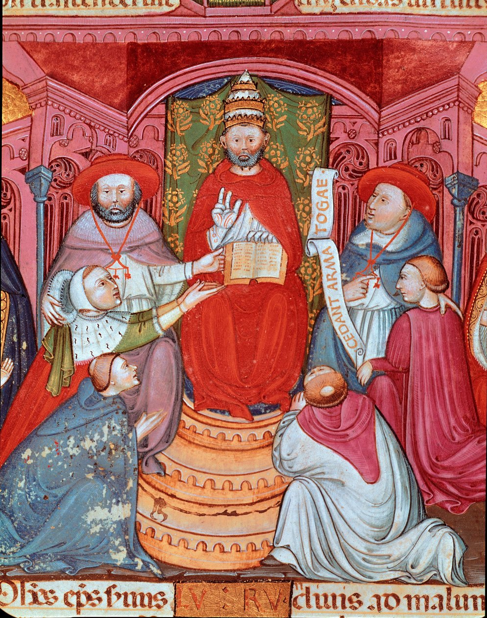 VII. Kelemen (Robert de Geneve) (1342-1394) ellenpápa kihirdeti törvényeit” alkotó: Unknown artist