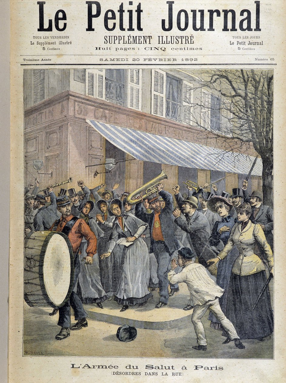 Az üdvösség serege Párizsban (rendzavar az utcán) - a „Le Petit Journal” 1892.02.20. alkotó: Unknown artist