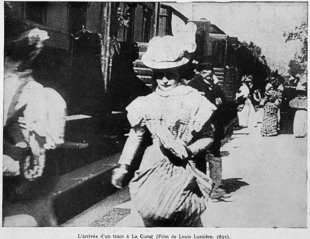 Vonat érkezése a La Ciotat állomásra (Louis Lumière (az egyik Lumiere fivér) első nyilvános filmje) alkotó: Unknown artist