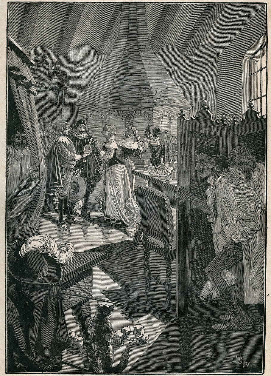 Az üveg művészete: az üvegkészítők. Metszet 1885-ből Adolphe BITARD „Les arts et metiers illustres” című könyvében. alkotó: Unknown artist