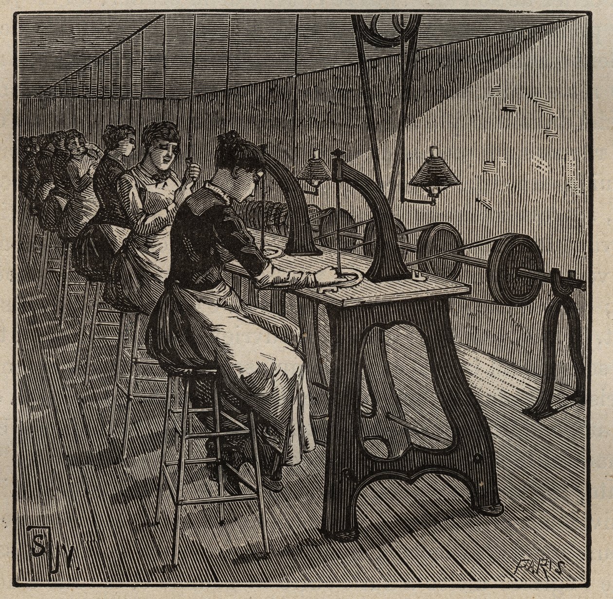 A lapidárium művészete: gyémánt csiszolása és polírozása. Metszet 1885-ből Adolphe BITARD „” Les arts et metiers illustres” című könyvébe. alkotó: Unknown artist