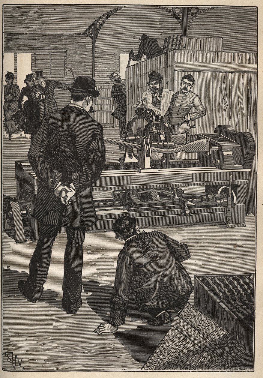 A túra művészete: a Blanchard-torony. Metszet 1885-ből Adolphe BITARD „” Les arts et metiers illustres” című könyvébe. alkotó: Unknown artist