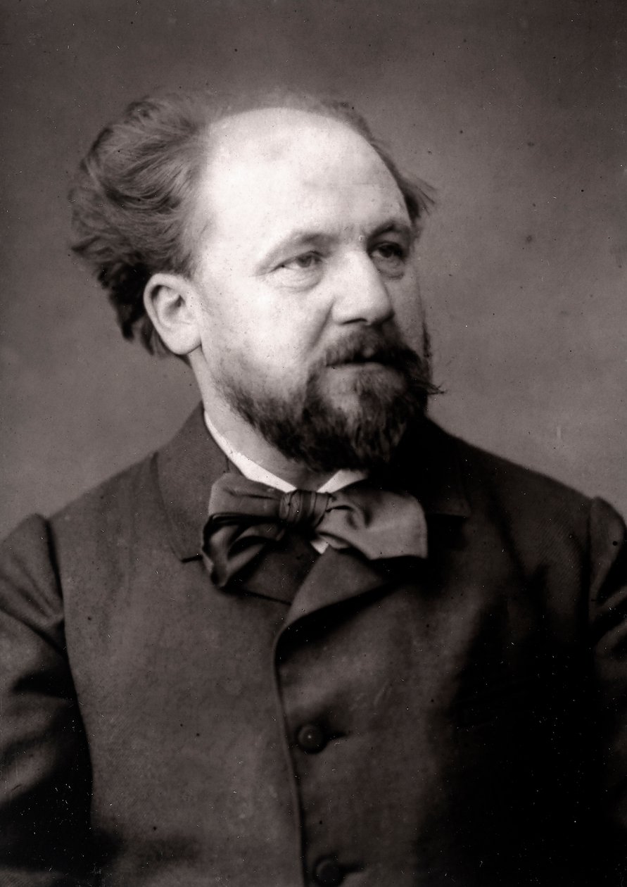 Jean-Joseph Weerts művész, akit az 1883-as párizsi szalon alkalmából ábrázolt alkotó: Unknown