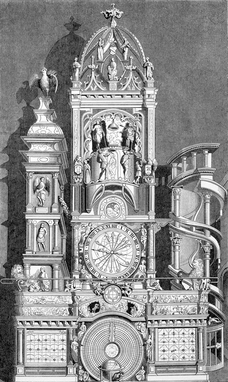 A strasbourgi asztrológiai óra, Conrad Dasypodius által 1573-ban kivitelezett - metszet alkotó: Unknown artist