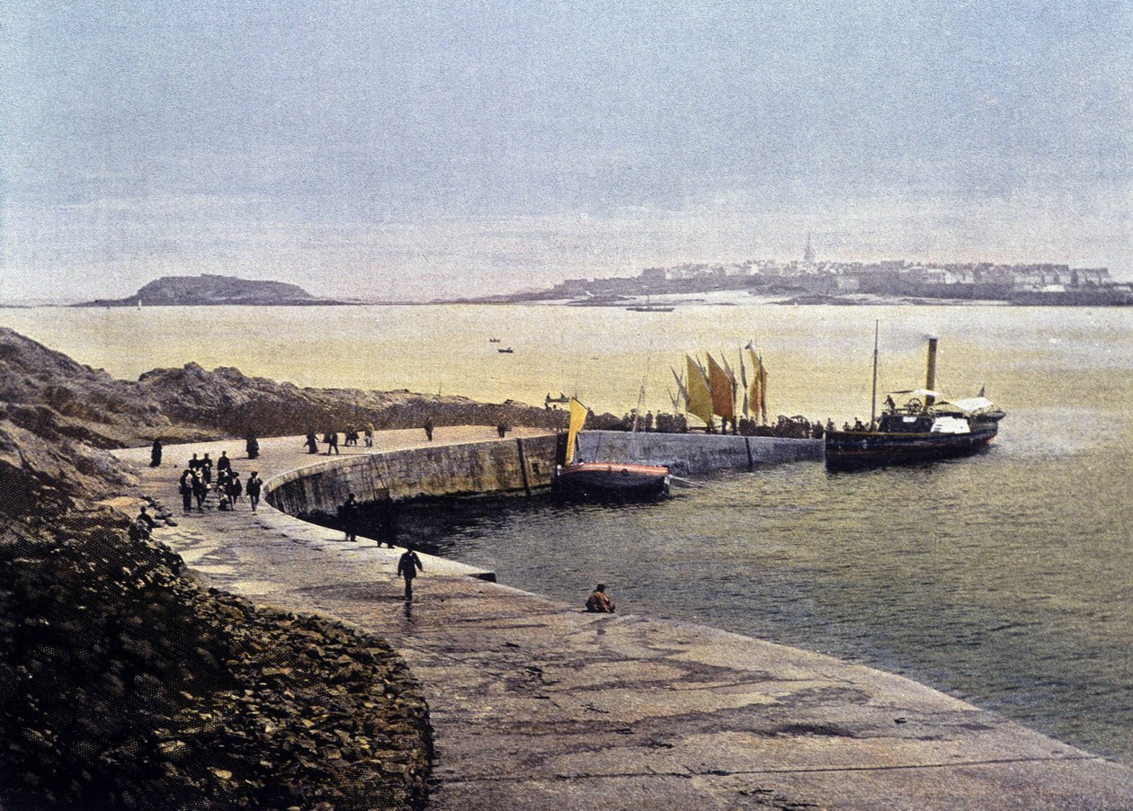 A Saint-Malo-öböl Dinardból - Franciaországban. Akvarellek Utazási emlékek”, sd. 19. század alkotó: Unknown artist