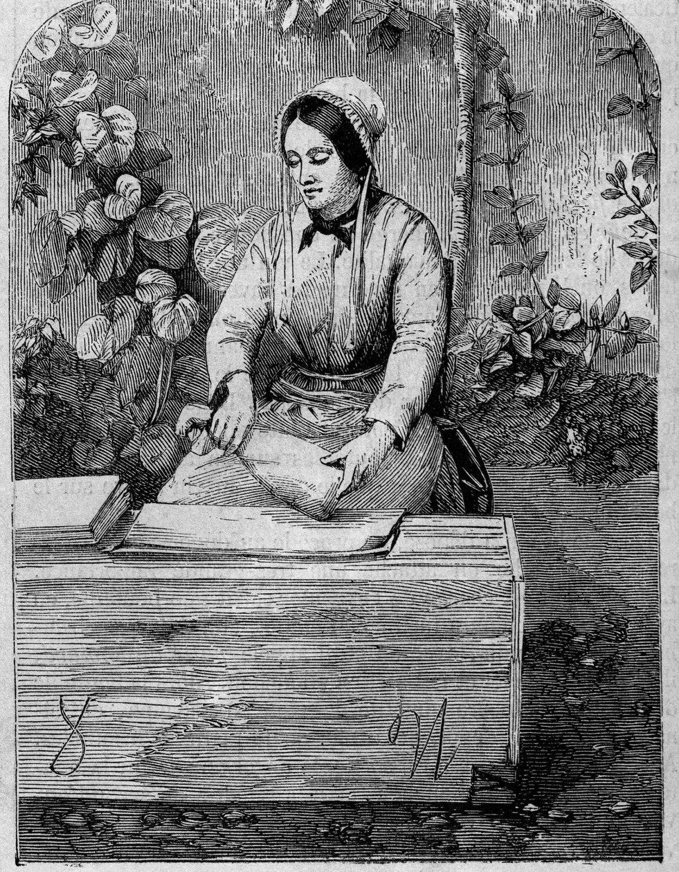 A pezsgő bor palackozása. Metszet 1864-ből. alkotó: Unknown artist