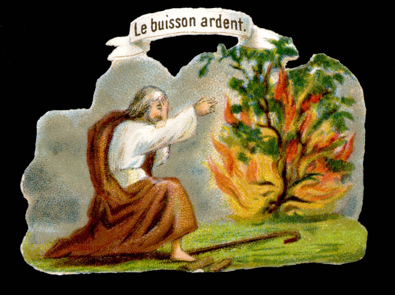 Az égő bokor - Népszerű kép. 19. századi kromolitográfia. alkotó: Unknown artist