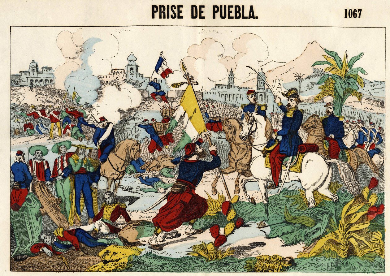 Puebla elfoglalása május 17-én alkotó: Unknown artist