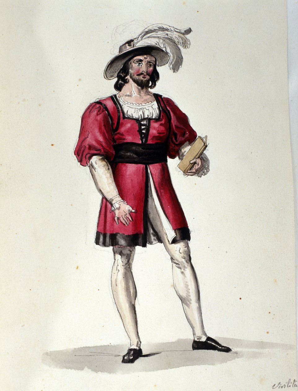 Franz Xaver Sussmayr (1766-1803) osztrák zeneszerző „” Il noce di Benevento”” című balettjének Virilitét értelmező szereplője. századi illusztráció alkotó: Unknown artist