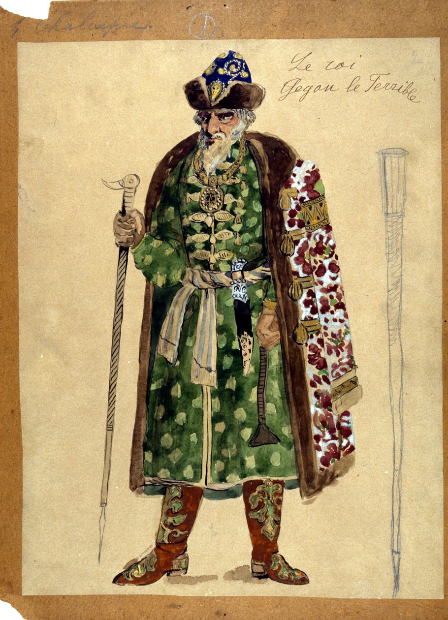 A király karaktere Alexander Borodine (1833-1887) „Igor herceg” című operájában. alkotó: Unknown artist