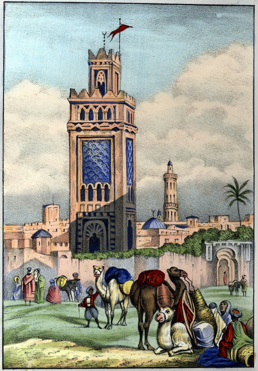 Oran város Algériában 1840-ben. Léon Galibert „L