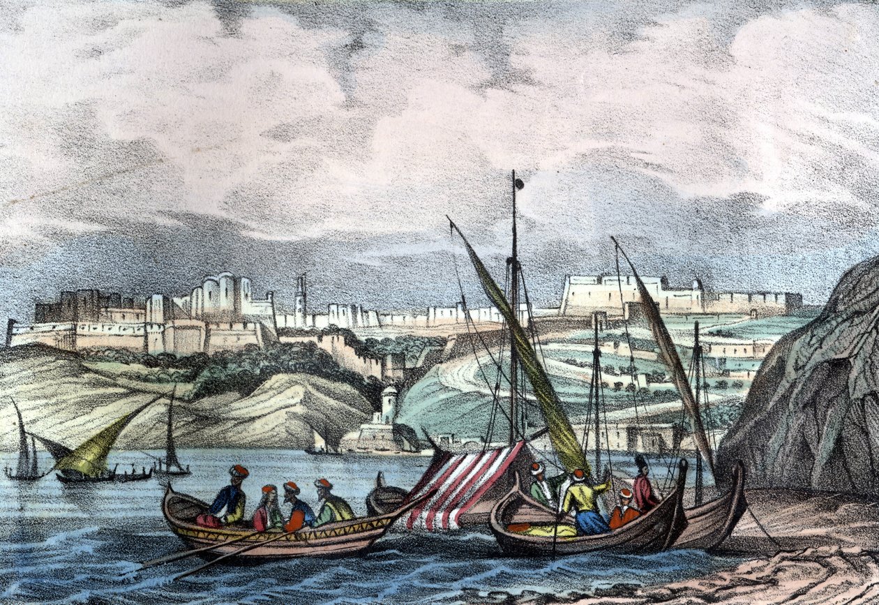 Oran város Algériában 1840-ben. Léon Galibert „L