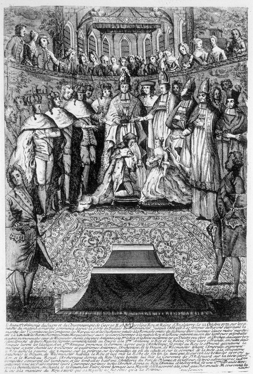 II. György (1683-1760) Nagy-Britannia és Írország királyának megkoronázása, október 2. alkotó: Unknown artist