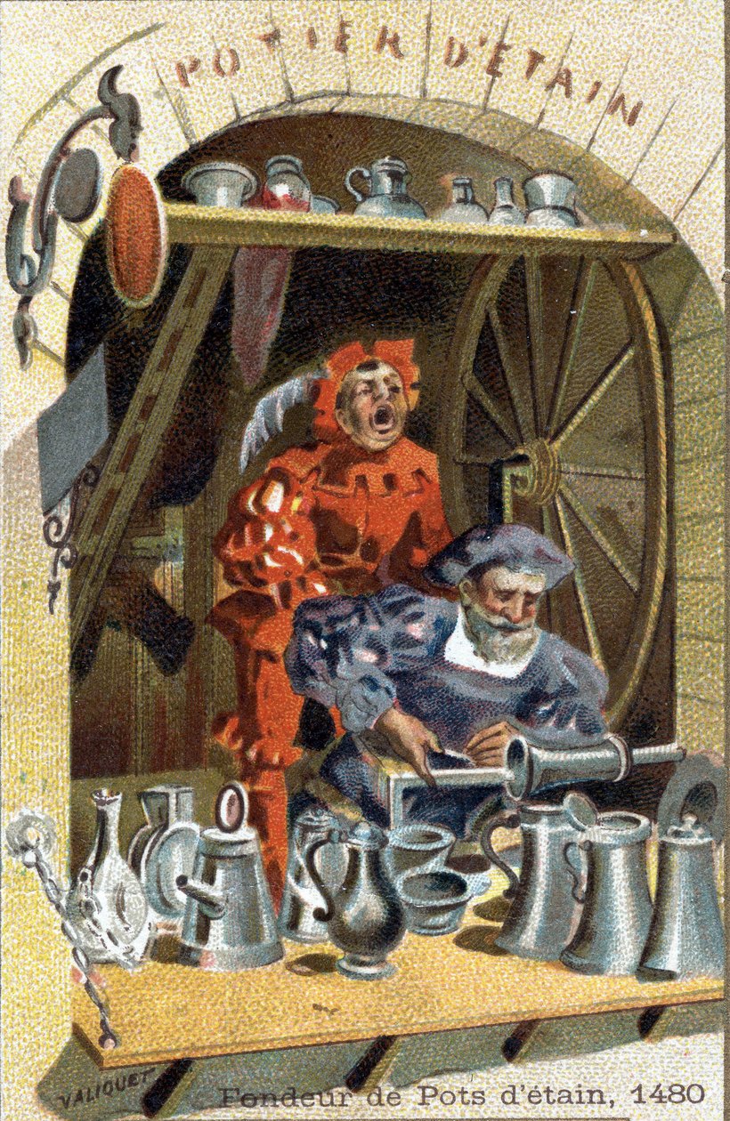 A bádogcserép-kohó mestersége 1480-ban. alkotó: Unknown artist