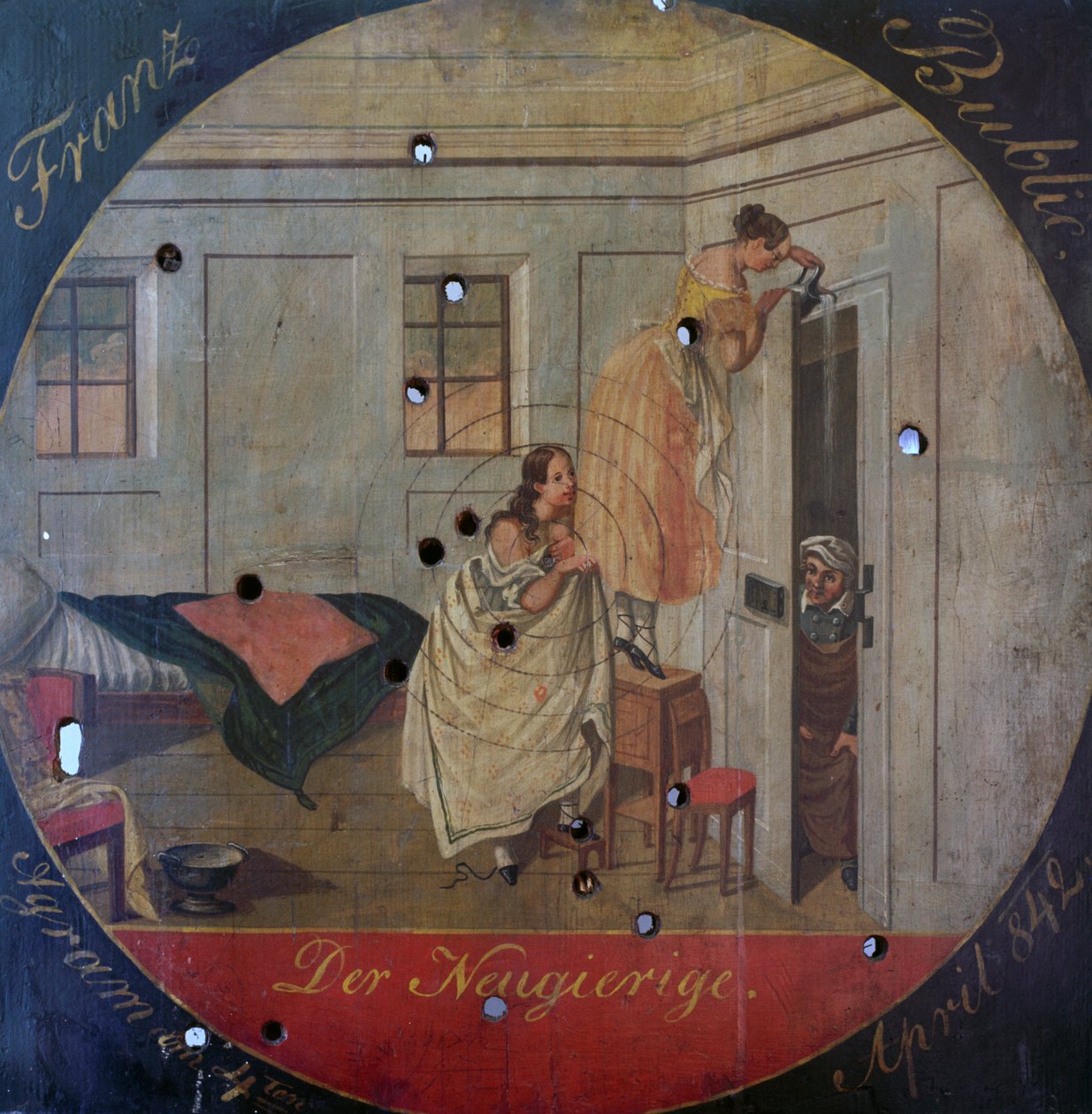 A kíváncsi (festett célpont) alkotó: Unknown artist