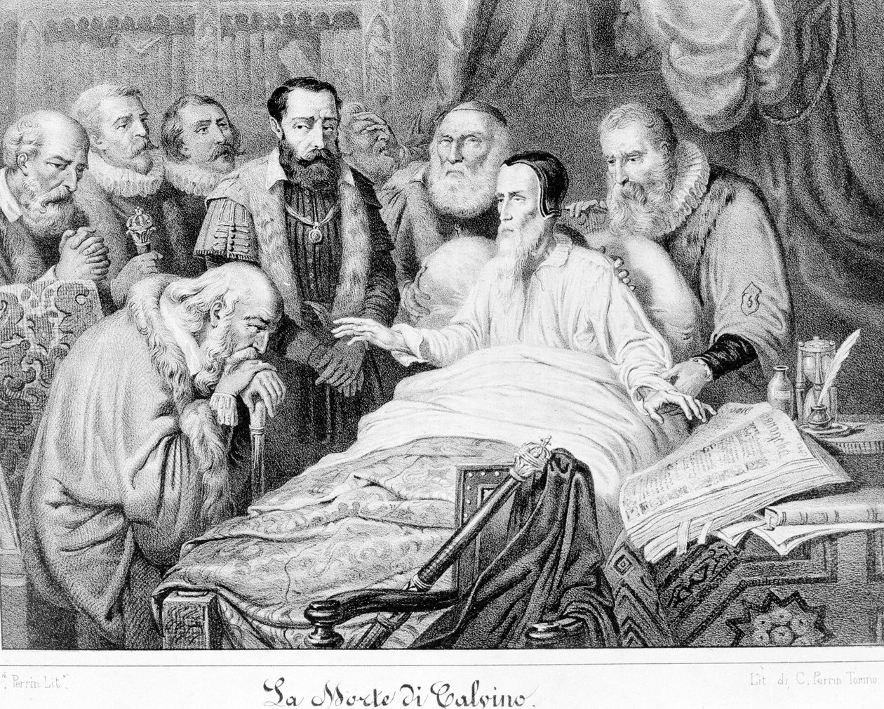 Jean Calvin (1509-1564) halála. alkotó: Unknown artist