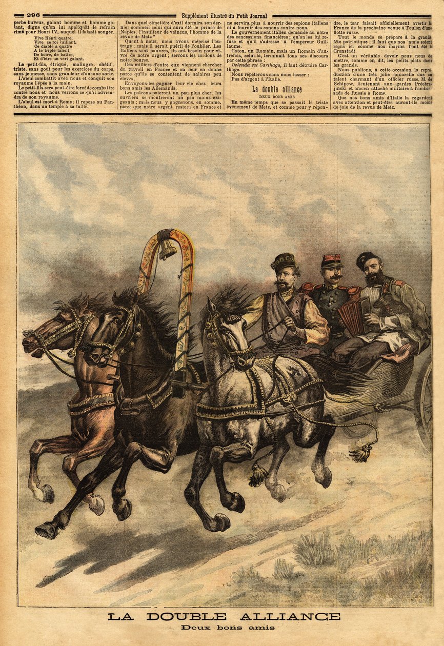 III. Sándor (1815-1894) Oroszország és Franciaország kettős szövetsége. Metszet a „” Le petit journal”-ban 1893.10.16. Selva gyűjteménye. alkotó: Unknown artist