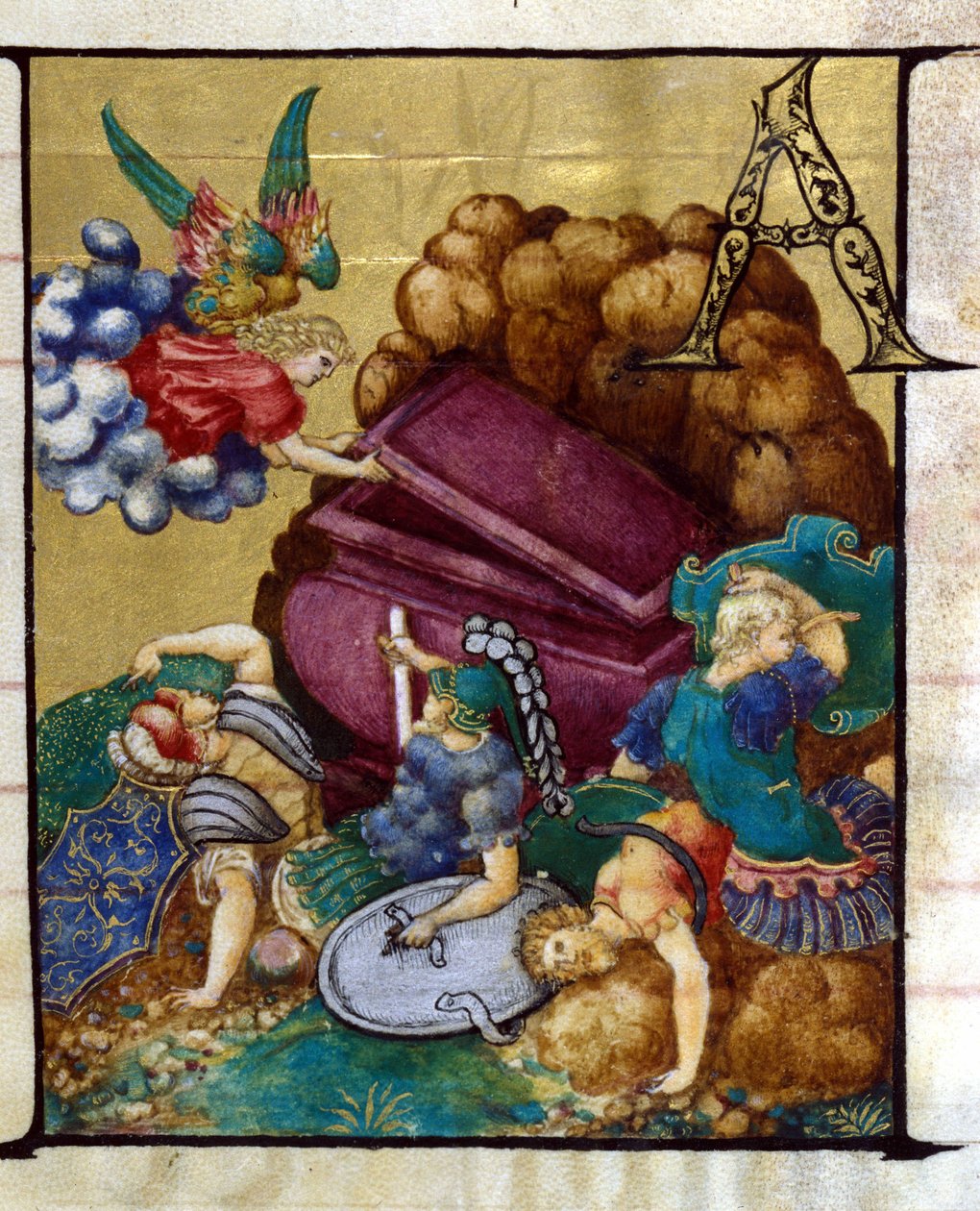 Az üres sír. Miniatűr 15. századi kórusban, Lódi Koronás Szűz temploma. alkotó: Unknown artist