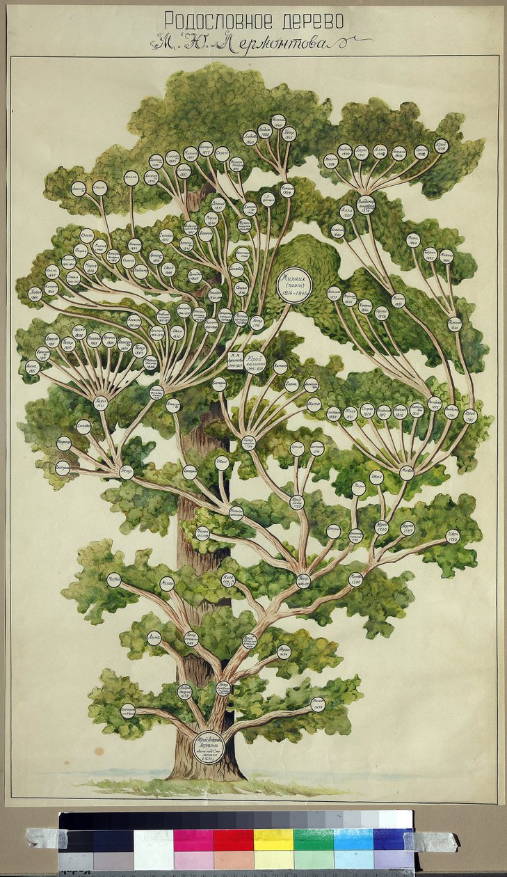 Mihail Lermontov (1814-1841) családfája alkotó: Unknown Artist