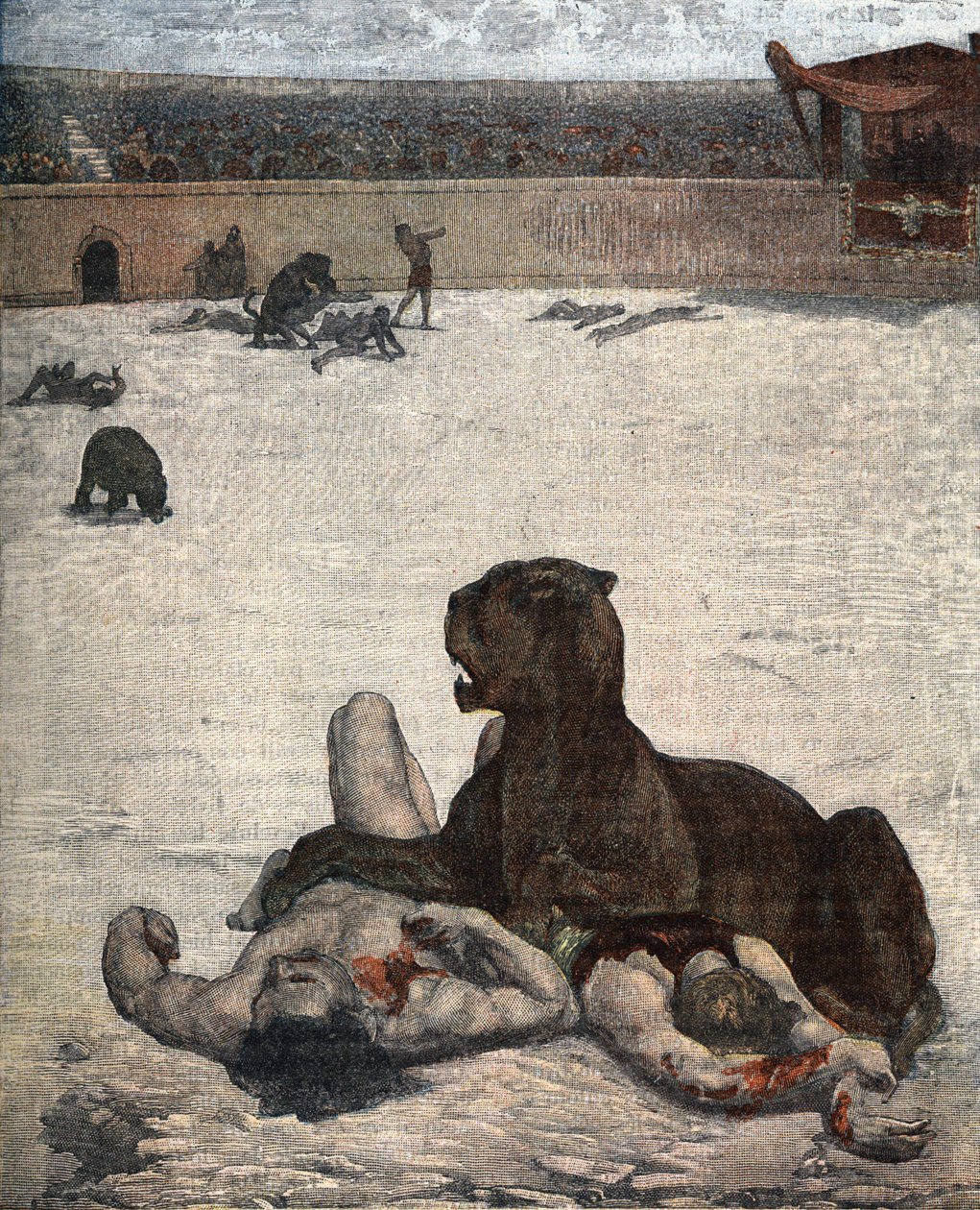 Az első keresztények mártírhalált haltak a rómaiak által az 1-2. alkotó: Unknown artist