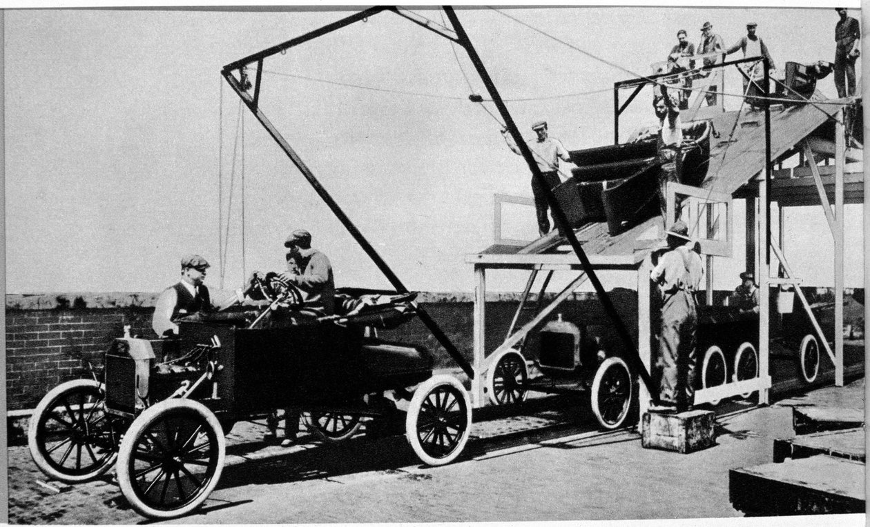 A Ford Motor Company első gyártósorai a 19. század végén alkotó: Unknown artist