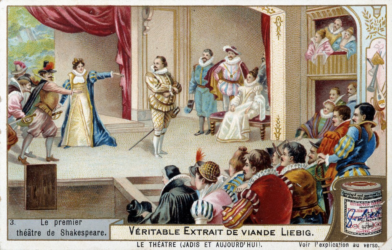 Shakespeare első színháza a 16. században - chromo., 19. század vége alkotó: Unknown artist
