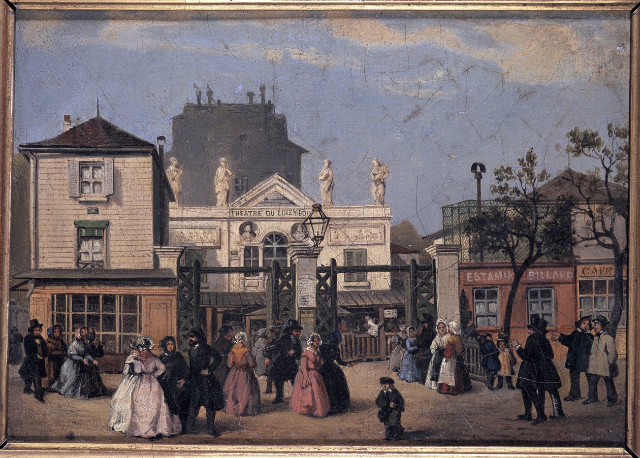 Az egykori Bobino színház (vagy Luxemburg), v.1840 - névtelen festmény, Musee Carnavalet alkotó: Unknown artist