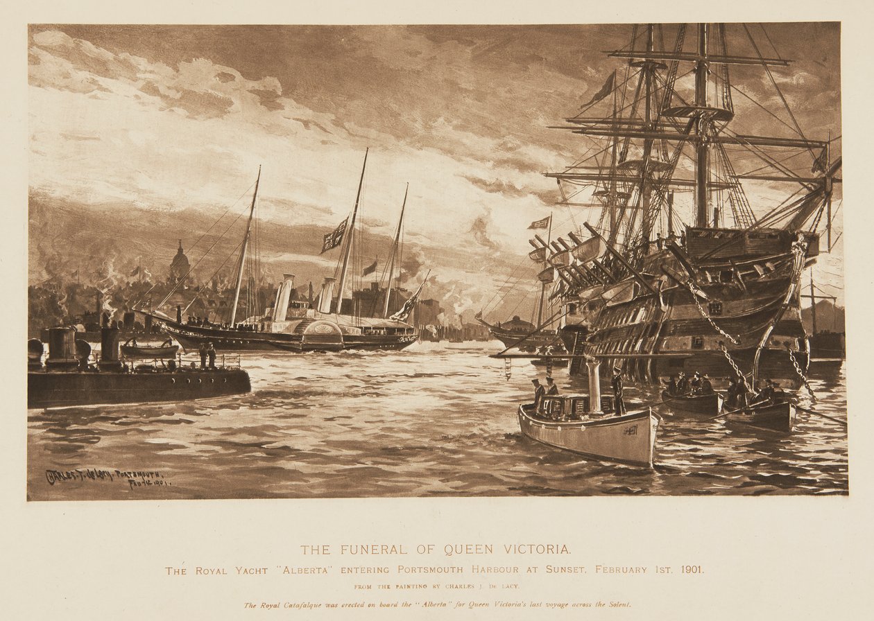 Viktória királynő temetése alkotó: Unknown Artist