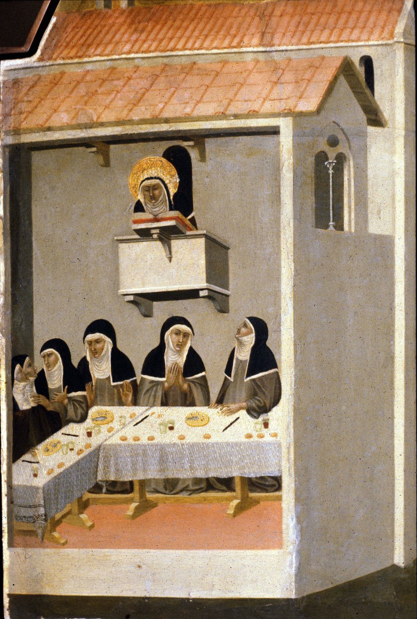 A jó nővérek halat esznek. 13. század. alkotó: Unknown artist