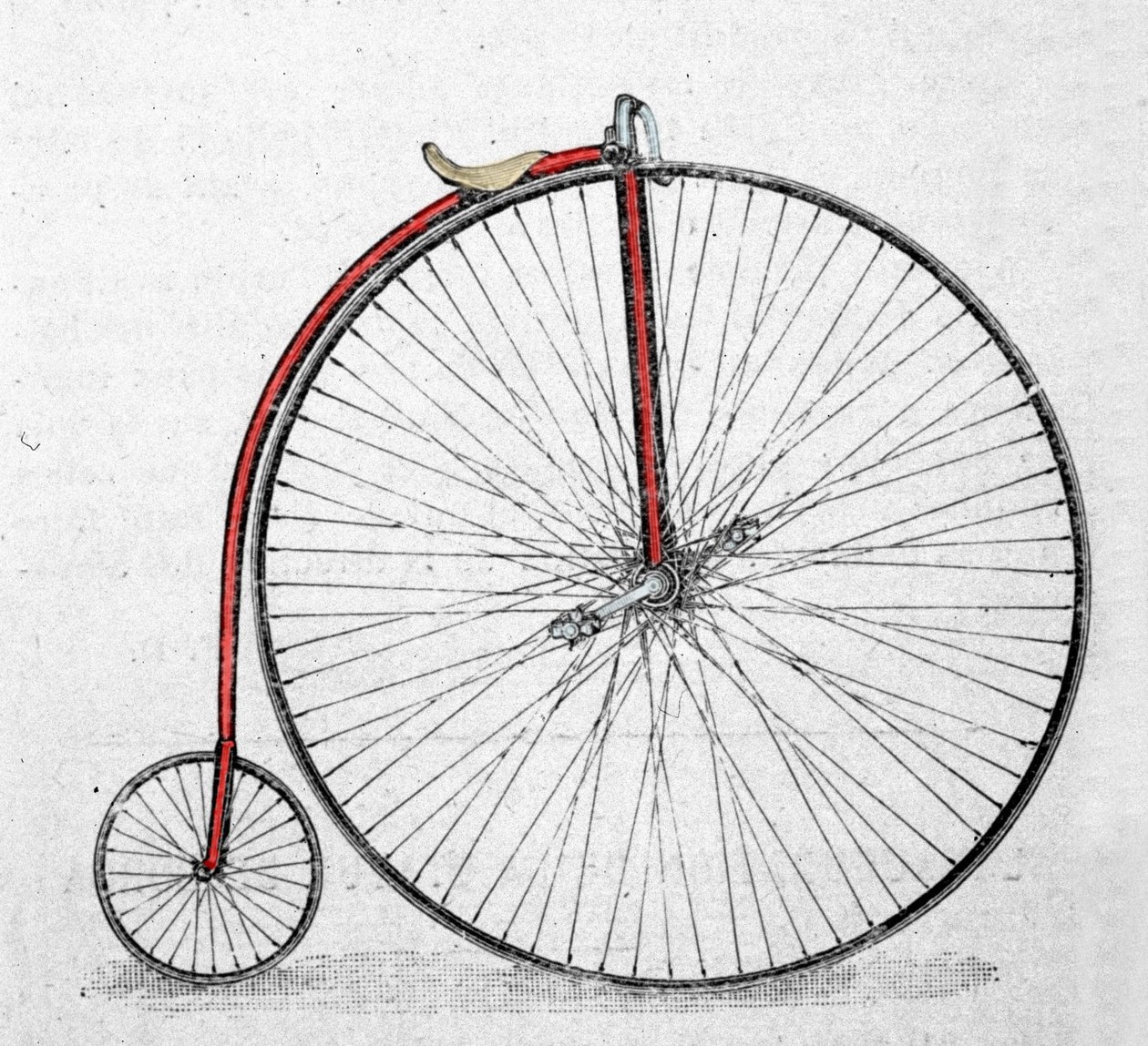 A grand biciklit, vagy grand bi-t (grand-bi) 1865 és 1870 között találták fel. alkotó: Unknown artist