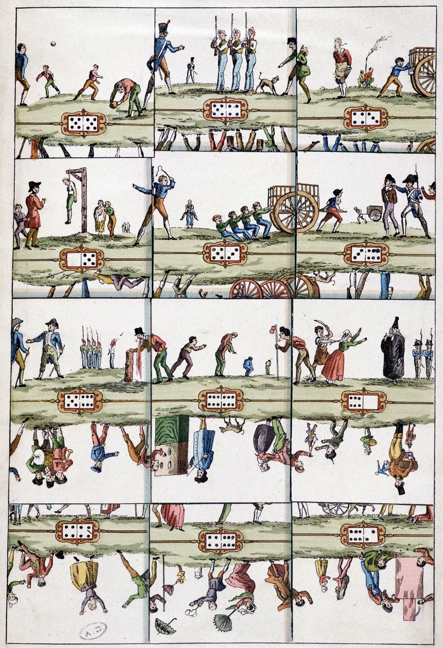 Az illusztrált dominótérkép - Arts Déco, n.d. alkotó: Unknown artist