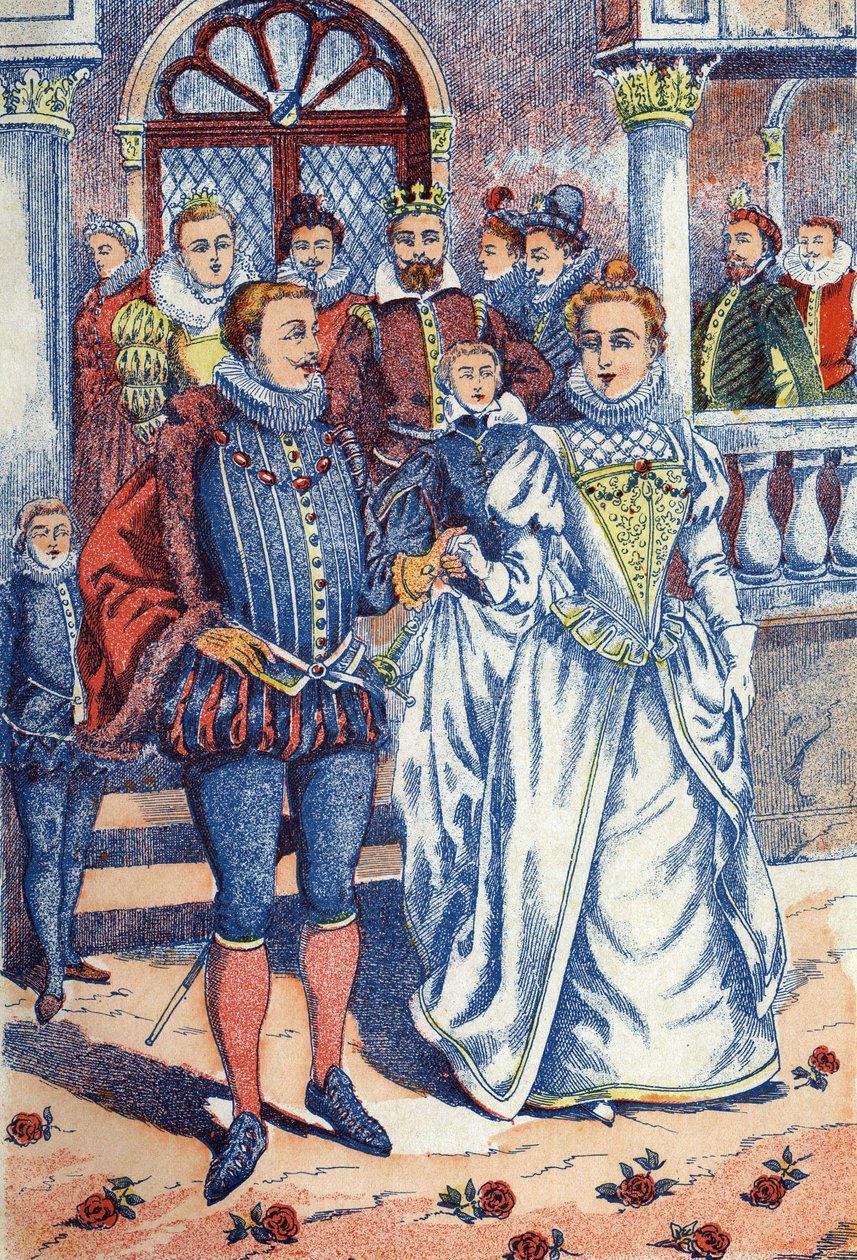 A király fia feleségül veszi Szamárbőrt. Névtelen illusztrációja Charles Perrault (1628-1703) francia író „” Szamárbőr” című meséjéhez. Képek Marcel Vagne, Jarville Nancy, dátum nélküli (19. század vége). alkotó: Unknown artist