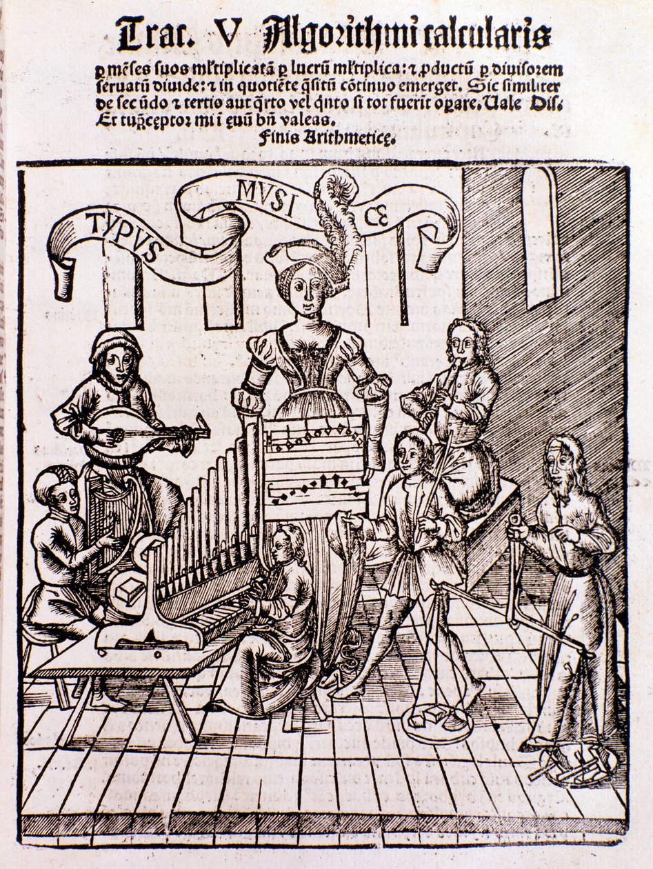 A bölcsészettudomány: zene (metszet alkotó: Unknown artist