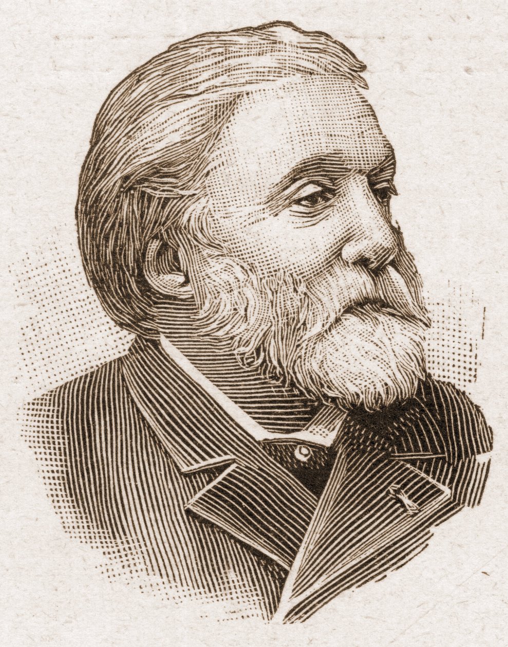 Az Academy Francaise tagjai 1895-ben: Etienne Charles Henri, Bornier vikomt (1825-1901) francia drámaíró és költő portréja. alkotó: Unknown artist