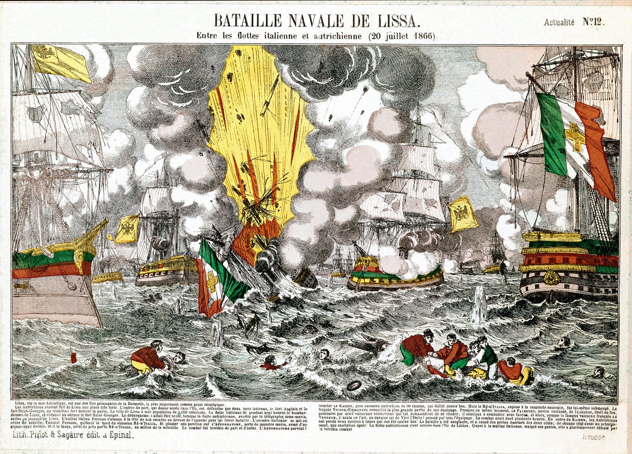 Lissa tengeri csata (Adriai-tenger), július 20 alkotó: Unknown artist