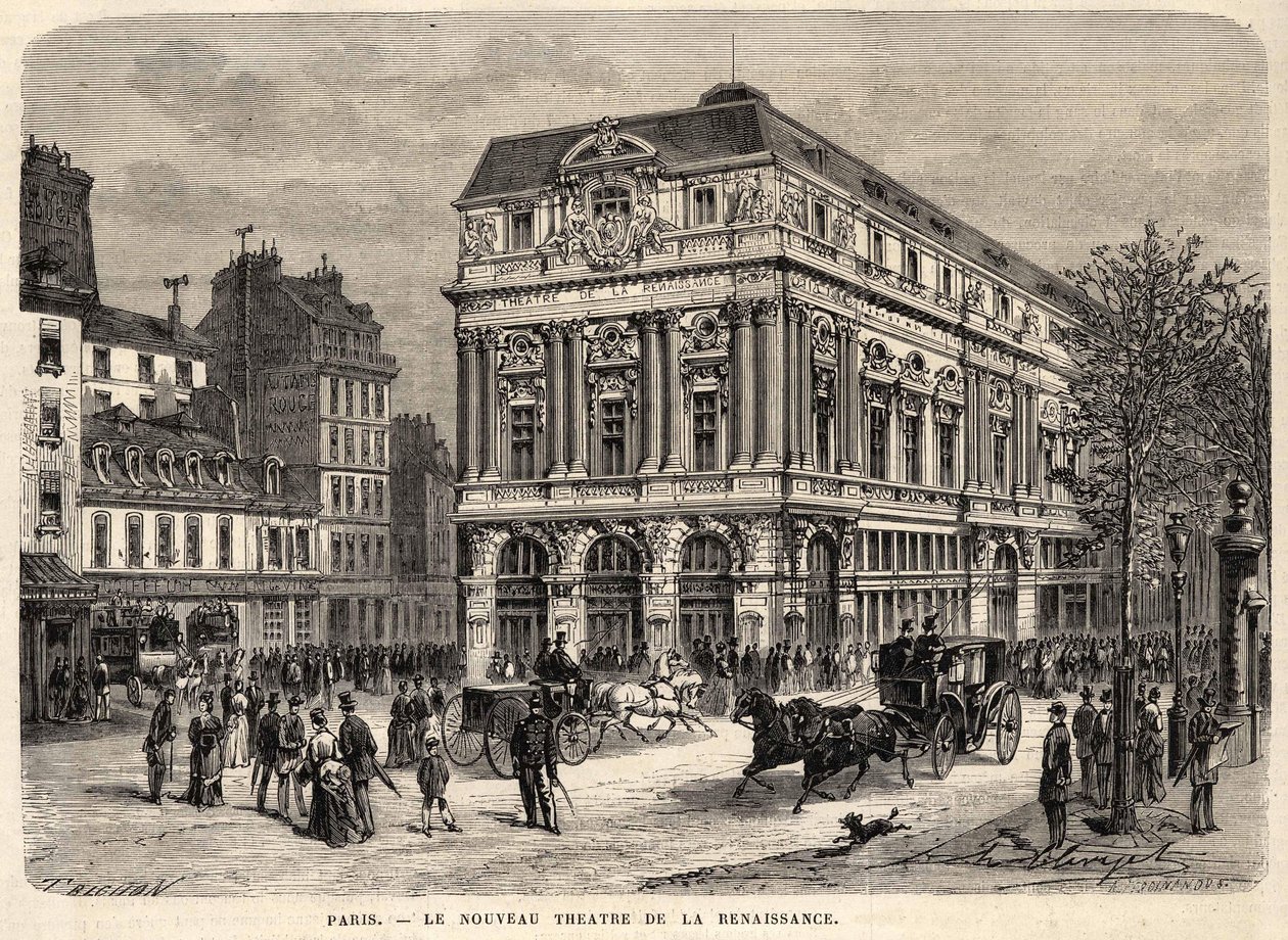 Az új reneszánsz színház Párizsban 1873-ban. alkotó: Unknown artist