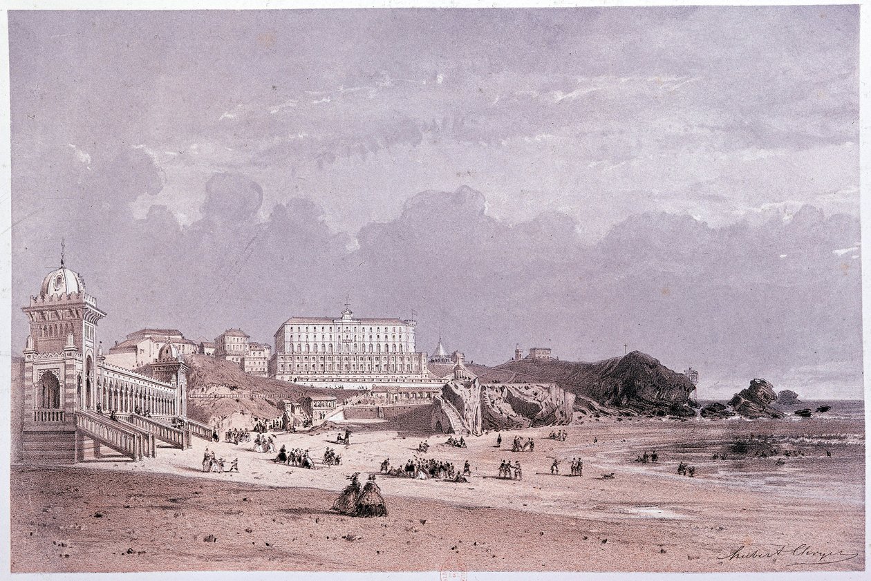 A cote des fools új fürdője és a kaszinó Biarritzban, sd. 19. század alkotó: Unknown artist