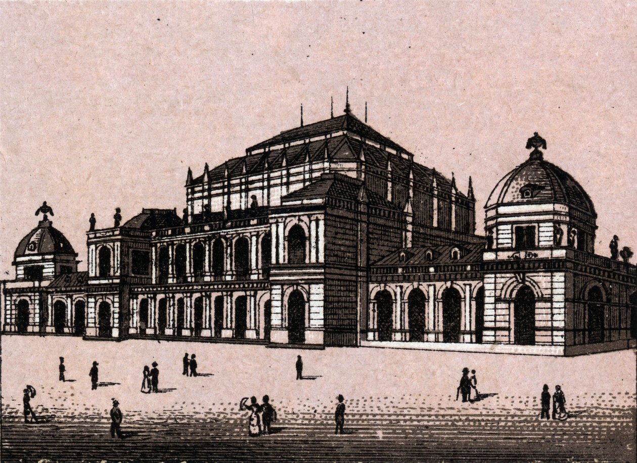 A németországi frankfurti új tőzsde (Frankfurt, Németország) „A világ 168 nézetet illusztrál” Dátum nélküli (XIX. század vége) alkotó: Unknown artist