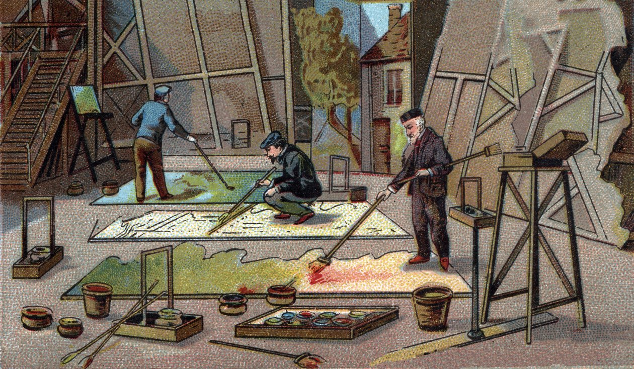 Színházak festő dekorátora. A 19. század végének kromolitográfiája alkotó: Unknown artist