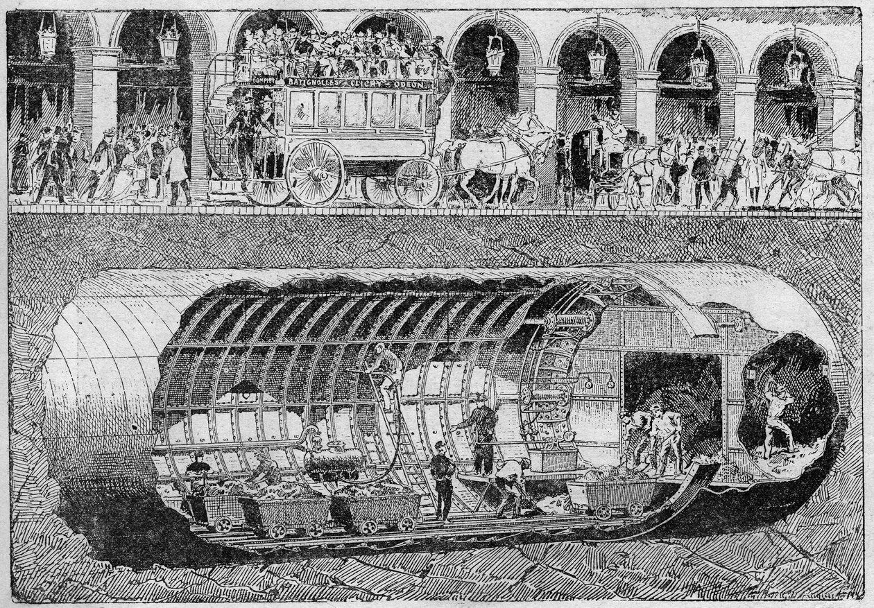 A Rivoli utca alatti út áttörése 1895-ben. alkotó: Unknown artist