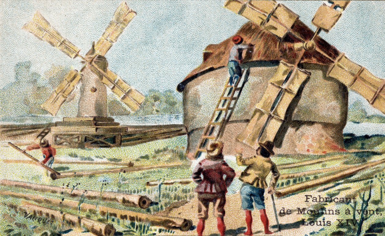 A szélmalomgyártó szakma a 18. század elején. alkotó: Unknown artist