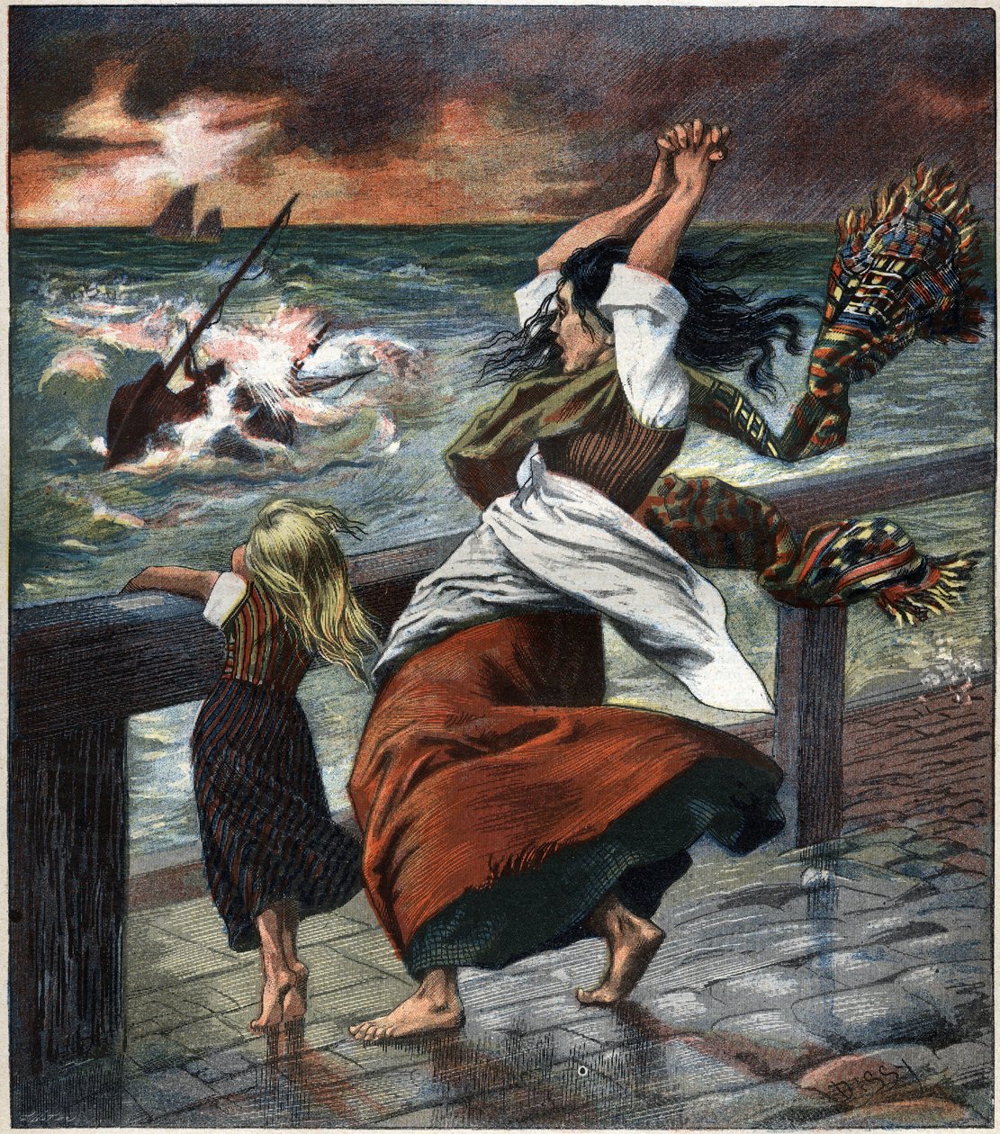 A bűnös felesége. 1892-es metszet. alkotó: Unknown artist