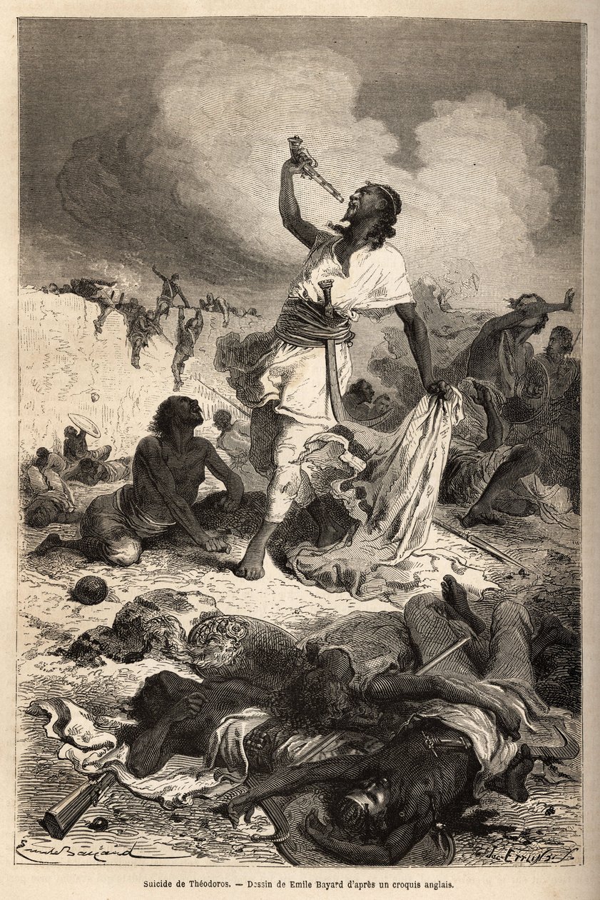 II. Theodoros, etióp császár (1818-1868 körül) öngyilkossága áprilisban alkotó: Unknown artist