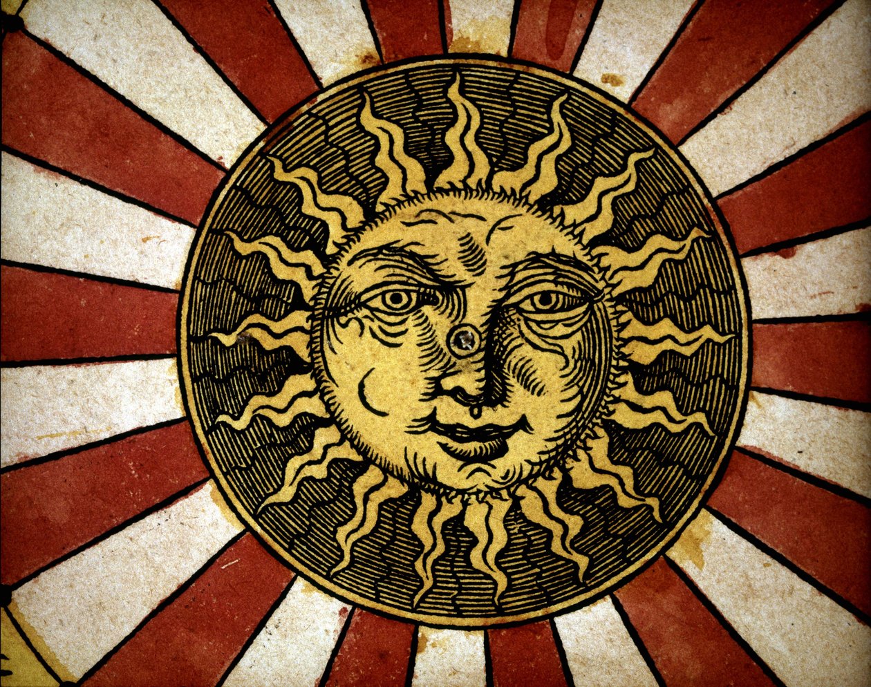 A nap – az „Astronomicon caesarum”-ban, a 16. századi értekezés. alkotó: Unknown artist