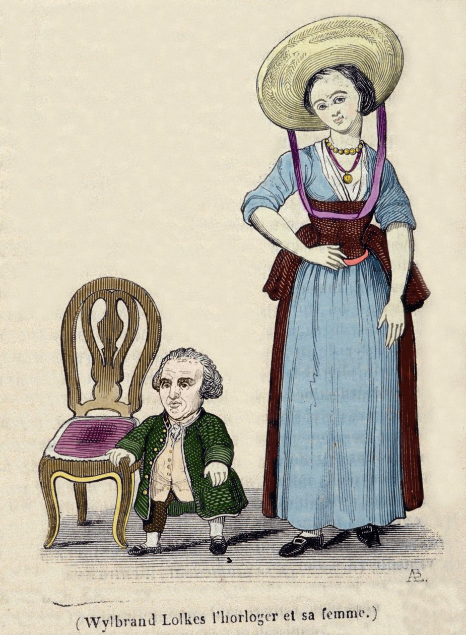 Az órás Wylbrand Lolkes a feleségével. 19. századi metszet. alkotó: Unknown artist